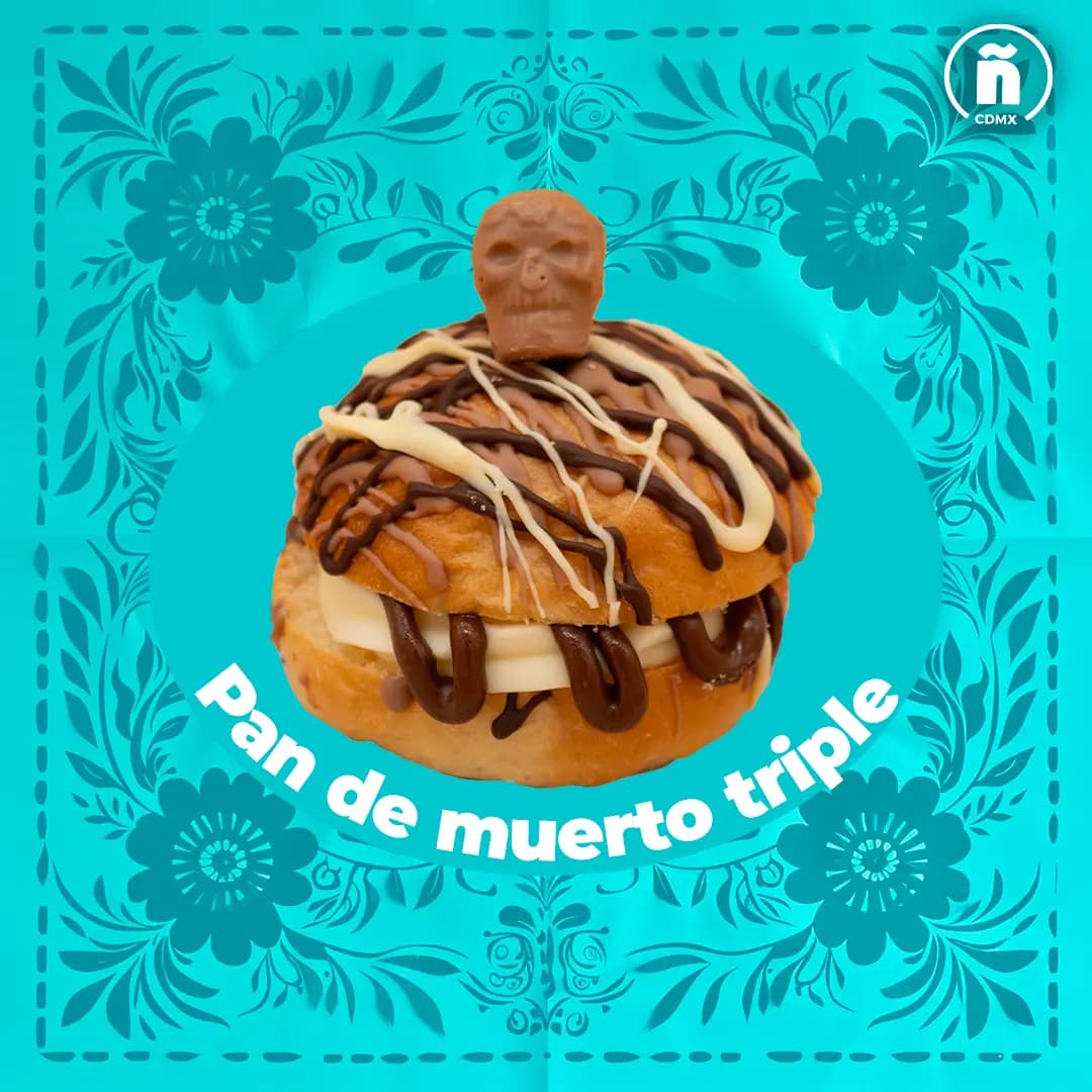 Pan de muerto triple